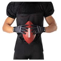 slide 19 of 21, Shock Doctor Cutters Game Day Receiver Gloves, Black Topo, L/XL, LG/XL