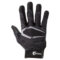 slide 5 of 21, Shock Doctor Cutters Game Day Receiver Gloves, Black Topo, L/XL, LG/XL