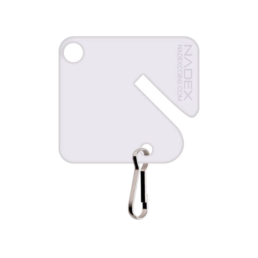 slide 2 of 2, Nadex Oval Key Tags, White, Pack Of 20 Tags, 20 ct