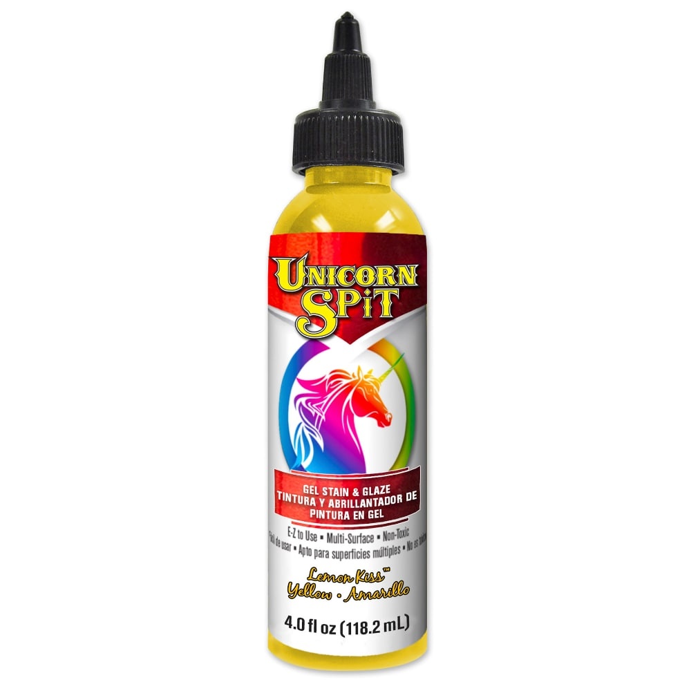 slide 1 of 1, Unicorn Spit Lemon Kiss Yellow Gel Stain & Glaze, 4 fl oz