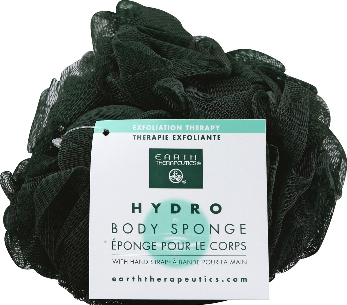 slide 2 of 2, Earth Therapeutics Body Sponge, with Hand Strap, Forest Green, 1 ct