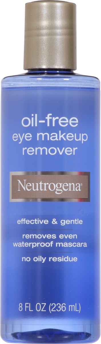 slide 6 of 9, Neutrogena Gentle Oil-Free Eye Makeup Remover & Cleanser for Sensitive Eyes, Non-Greasy Makeup Remover, Removes Waterproof Mascara, Dermatologist & Ophthalmologist Tested, 8.0 fl. oz, 8 fl oz