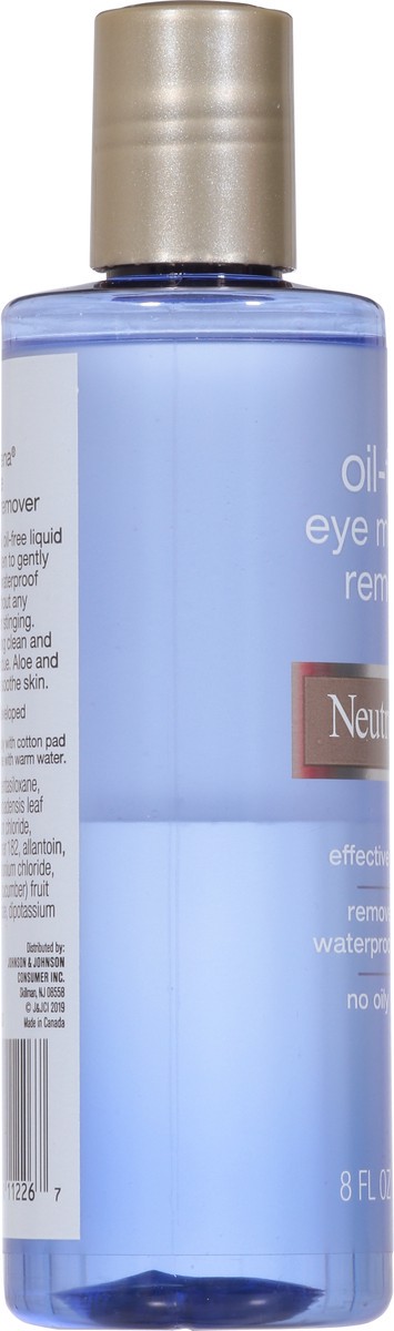 slide 7 of 9, Neutrogena Gentle Oil-Free Eye Makeup Remover & Cleanser for Sensitive Eyes, Non-Greasy Makeup Remover, Removes Waterproof Mascara, Dermatologist & Ophthalmologist Tested, 8.0 fl. oz, 8 fl oz