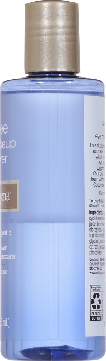 slide 8 of 9, Neutrogena Gentle Oil-Free Eye Makeup Remover & Cleanser for Sensitive Eyes, Non-Greasy Makeup Remover, Removes Waterproof Mascara, Dermatologist & Ophthalmologist Tested, 8.0 fl. oz, 8 fl oz