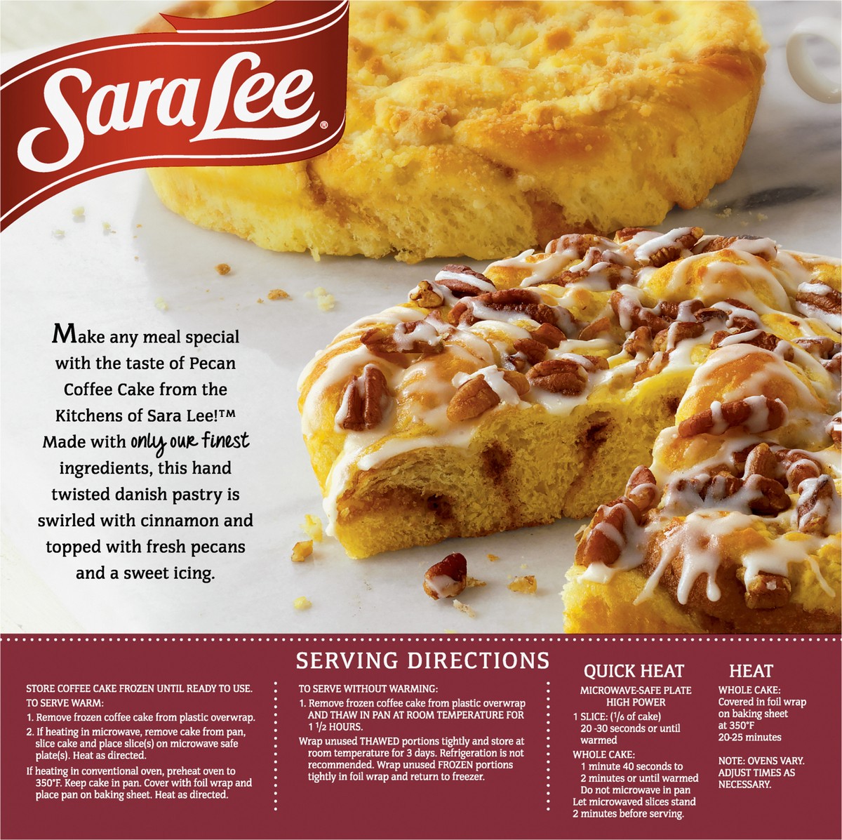 slide 10 of 11, Sara Lee Coffee Cake Pecan 11.5oz, 11.5 oz