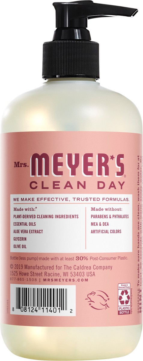 slide 3 of 3, Mrs. Meyer's Clean Day Liquid Hand Soap, Rose Scent, 12.5 Ounce Bottle, 12.5 fl oz