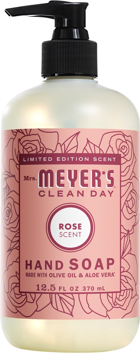 slide 2 of 3, Mrs. Meyer's Clean Day Liquid Hand Soap, Rose Scent, 12.5 Ounce Bottle, 12.5 fl oz