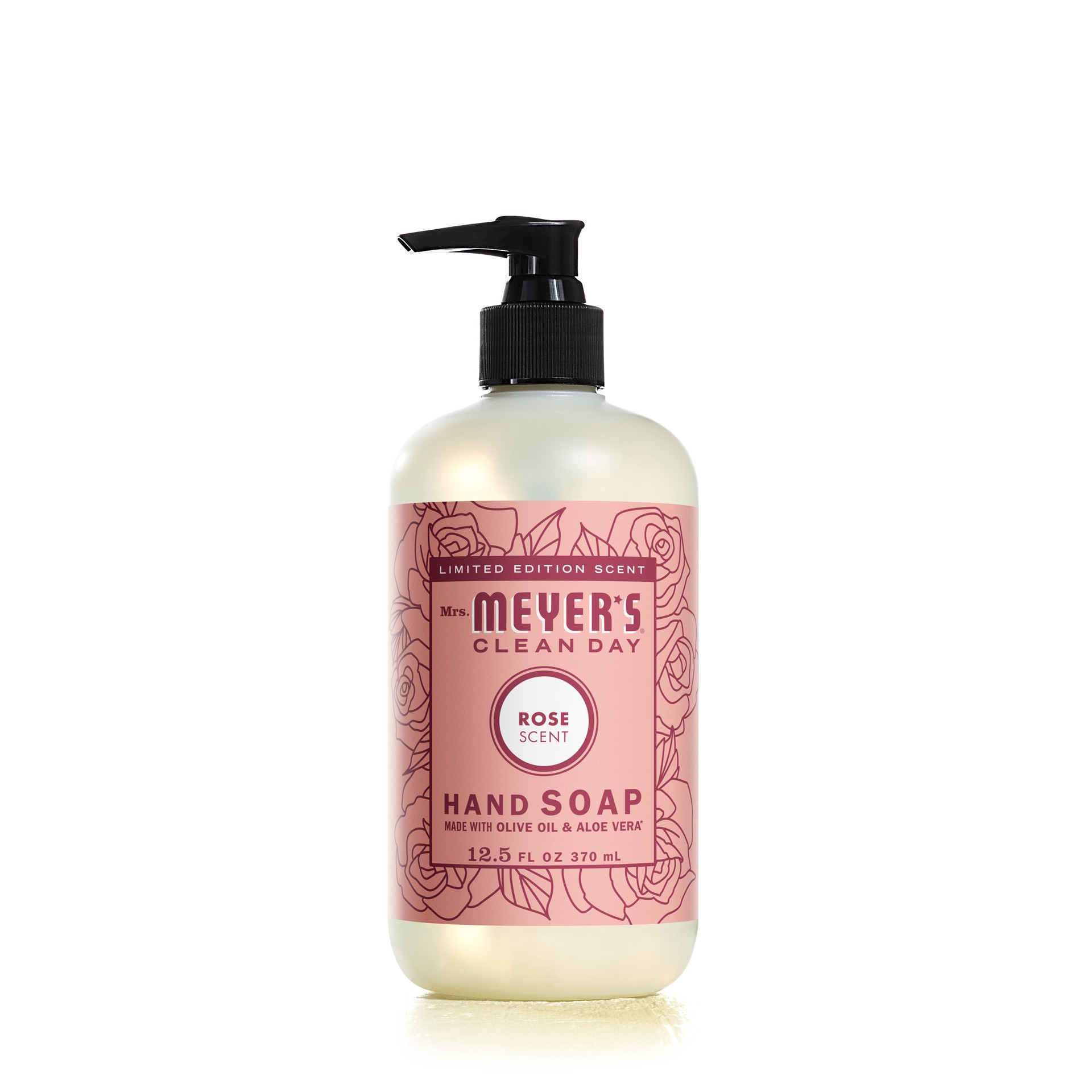 slide 1 of 3, Mrs. Meyer's Clean Day Liquid Hand Soap, Rose Scent, 12.5 Ounce Bottle, 12.5 fl oz