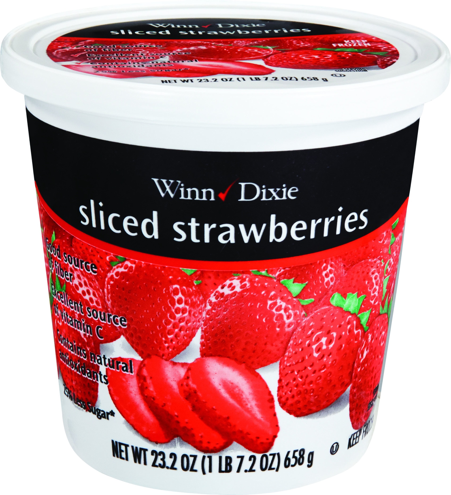 slide 1 of 1, Winn-Dixie Sliced Strawberry, 24 oz