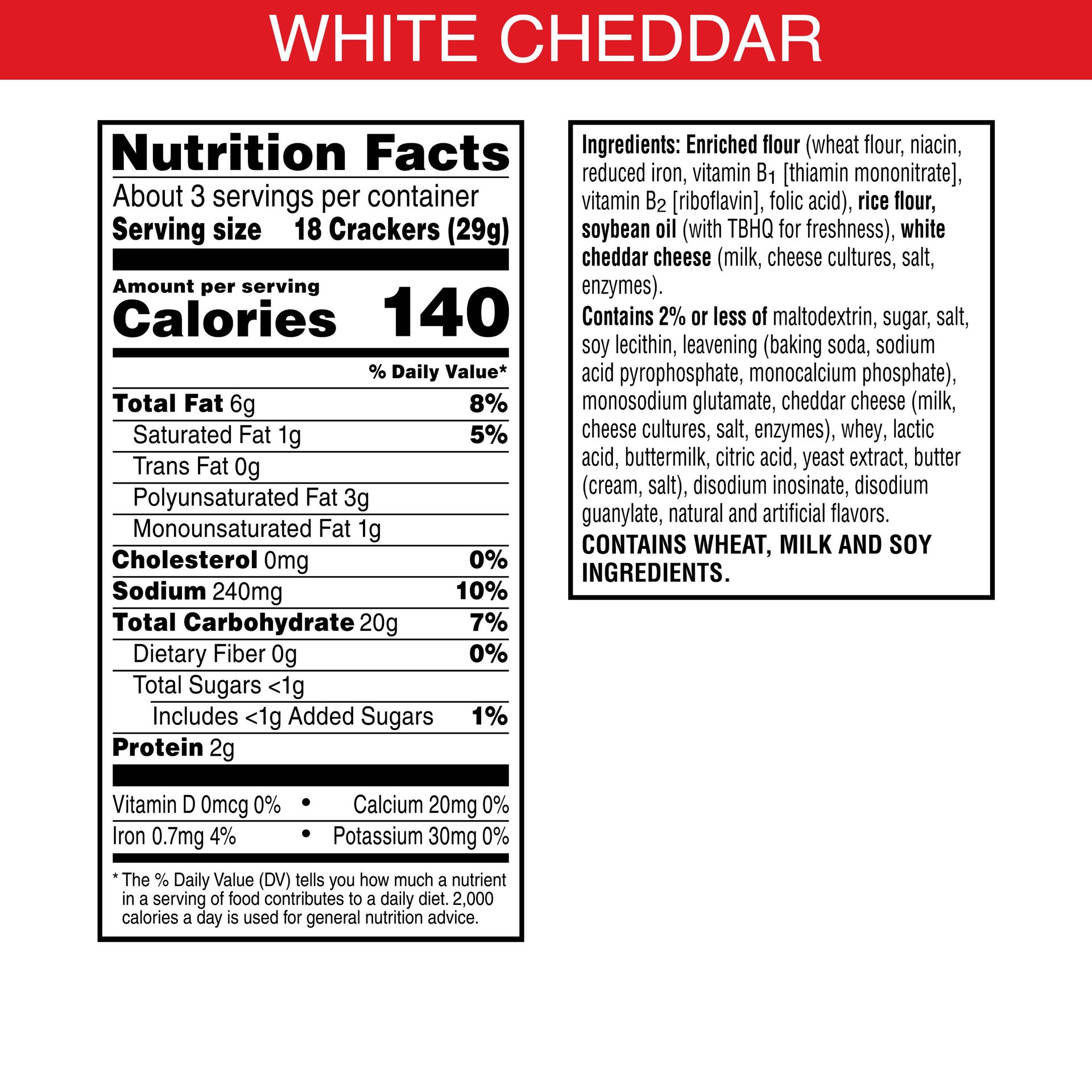 slide 2 of 5, Cheez-It Cheese Crackers, Baked Snack Crackers, Office and Kids Snacks, Sharp White Cheddar, 3.25oz Pouch, 1 Pouch, 3.25 oz