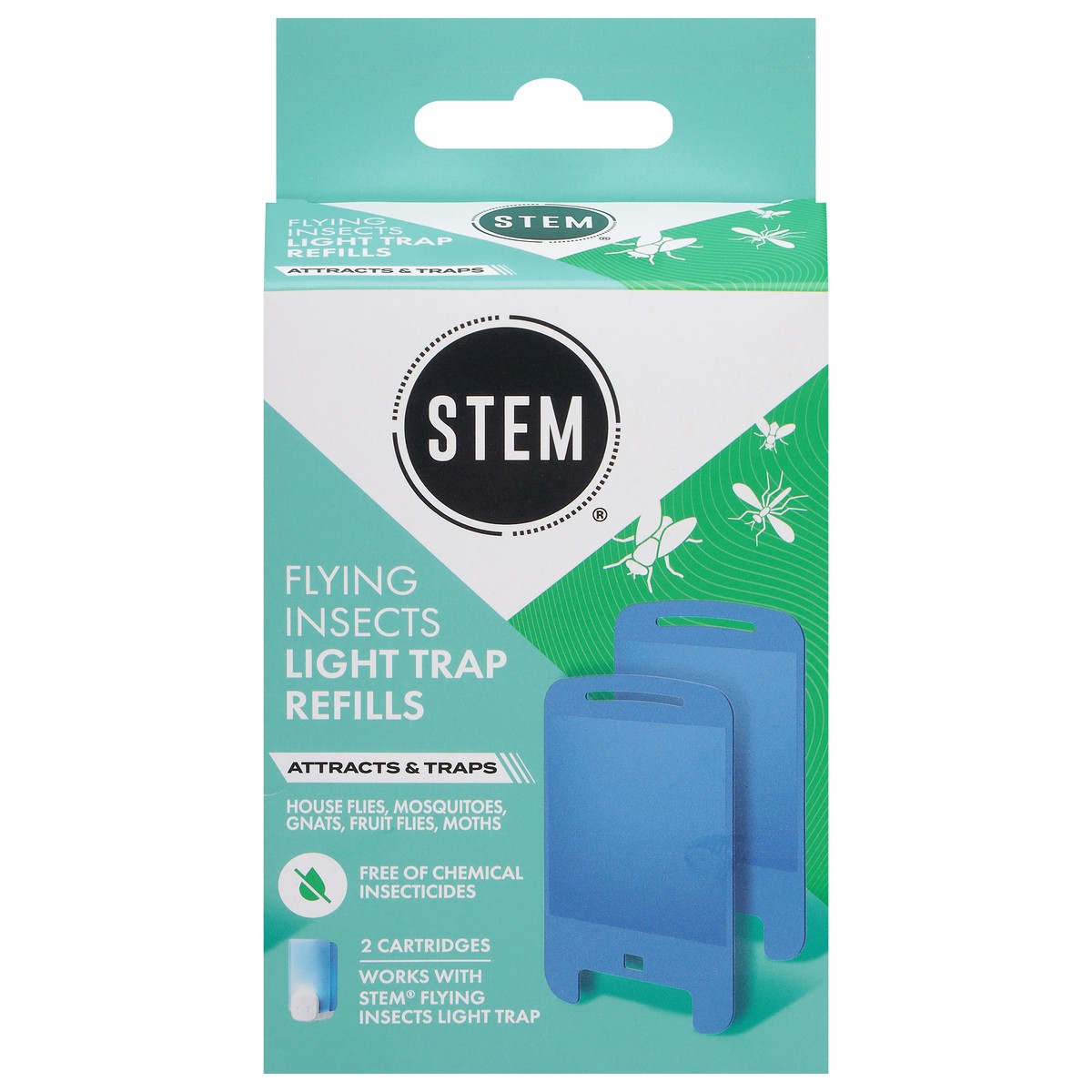 slide 1 of 5, STEM Light Trap Refills - Attracts and Traps Flying Insects - Includes 2 Refills, 2 ct