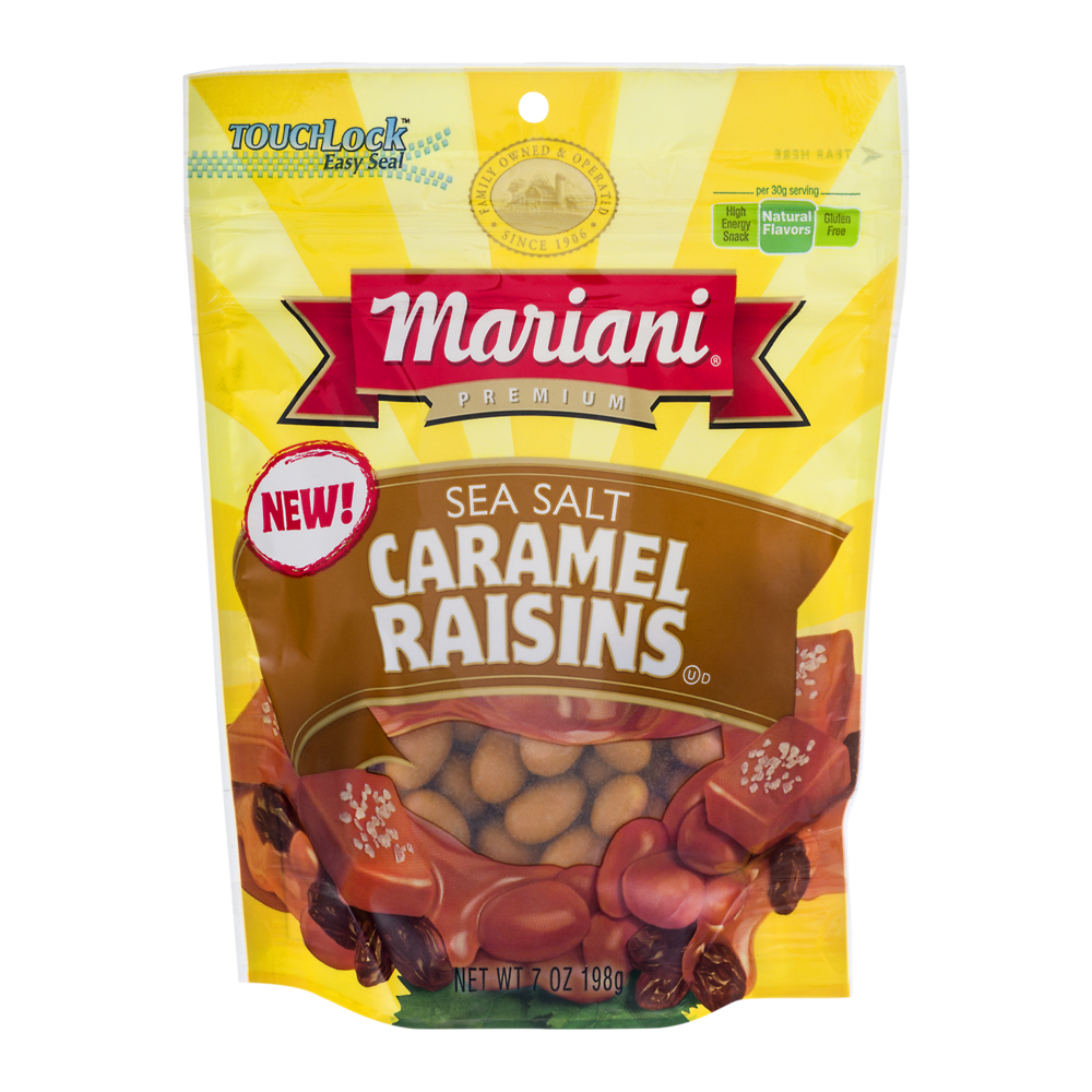 slide 1 of 2, Mariani Packing Company Sea Salt Caramel Raisins, 7 oz