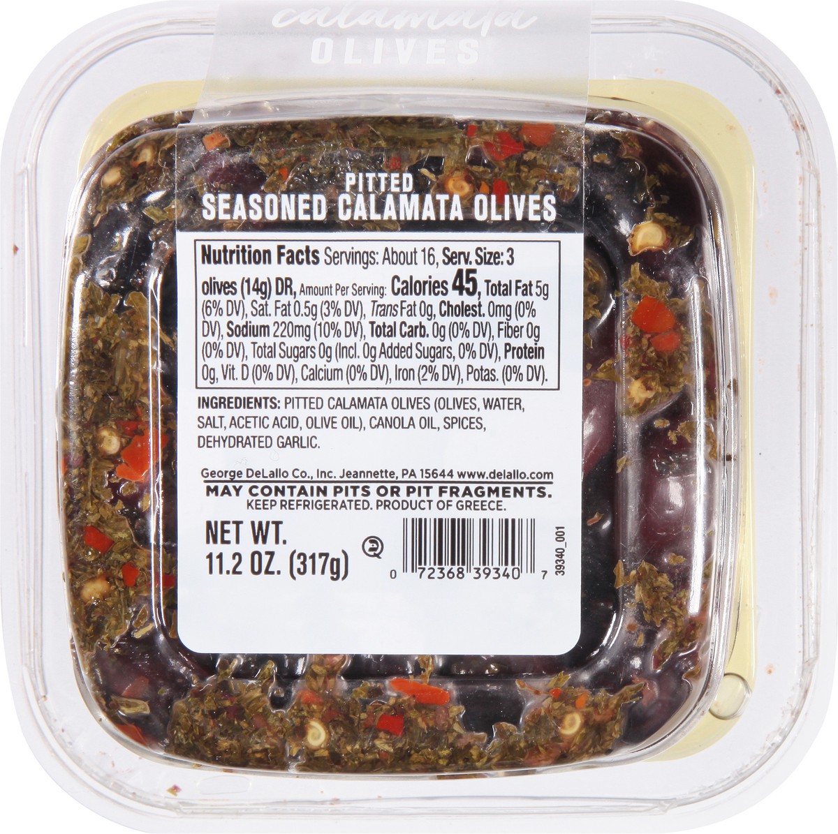 slide 6 of 13, DeLallo Pitted Seasoned Calamata Olives 11.2 oz, 11.2 oz