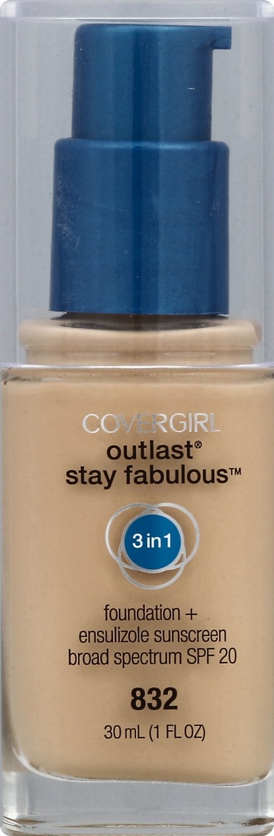 slide 3 of 3, Covergirl Olay Stay Fabulous 3-In-1 Foundation - 832 Nude Beige, 1 fl oz