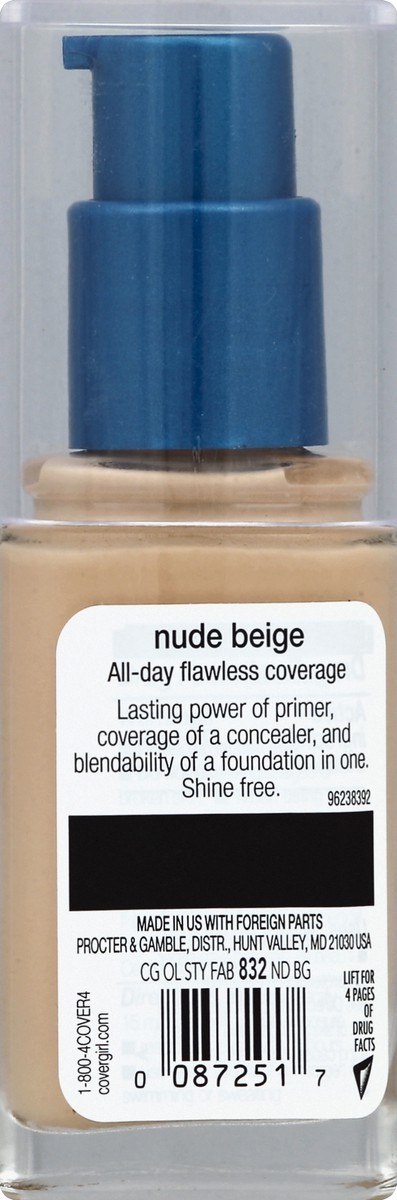 slide 2 of 3, Covergirl Olay Stay Fabulous 3-In-1 Foundation - 832 Nude Beige, 1 fl oz