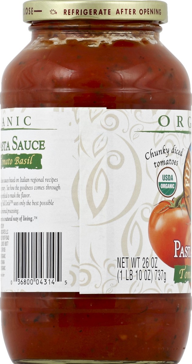slide 2 of 6, Full Circle Market Tomato & Basil Pasta Sauce, 24 oz