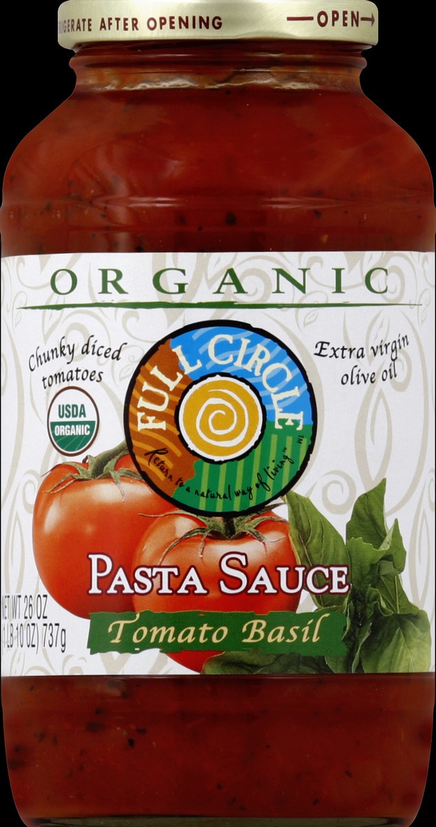 slide 4 of 6, Full Circle Market Tomato & Basil Pasta Sauce, 24 oz