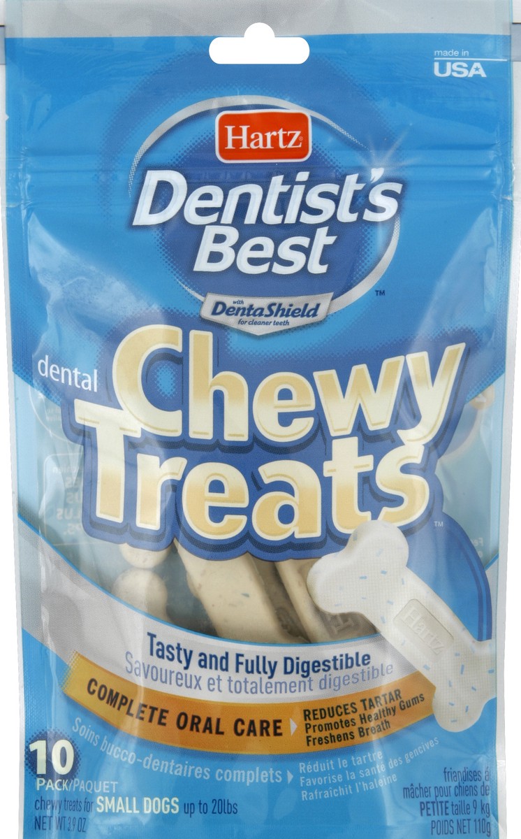 slide 2 of 2, Hartz Dentist's Best Dental Chewy Treats, 3.9 oz