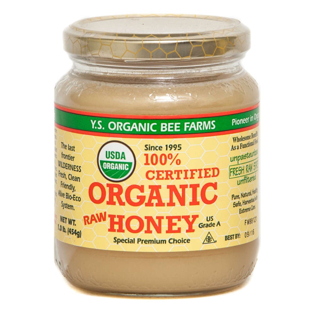 slide 1 of 1, Y.S. Organic Bee Farms Raw Honey, 16 fl oz