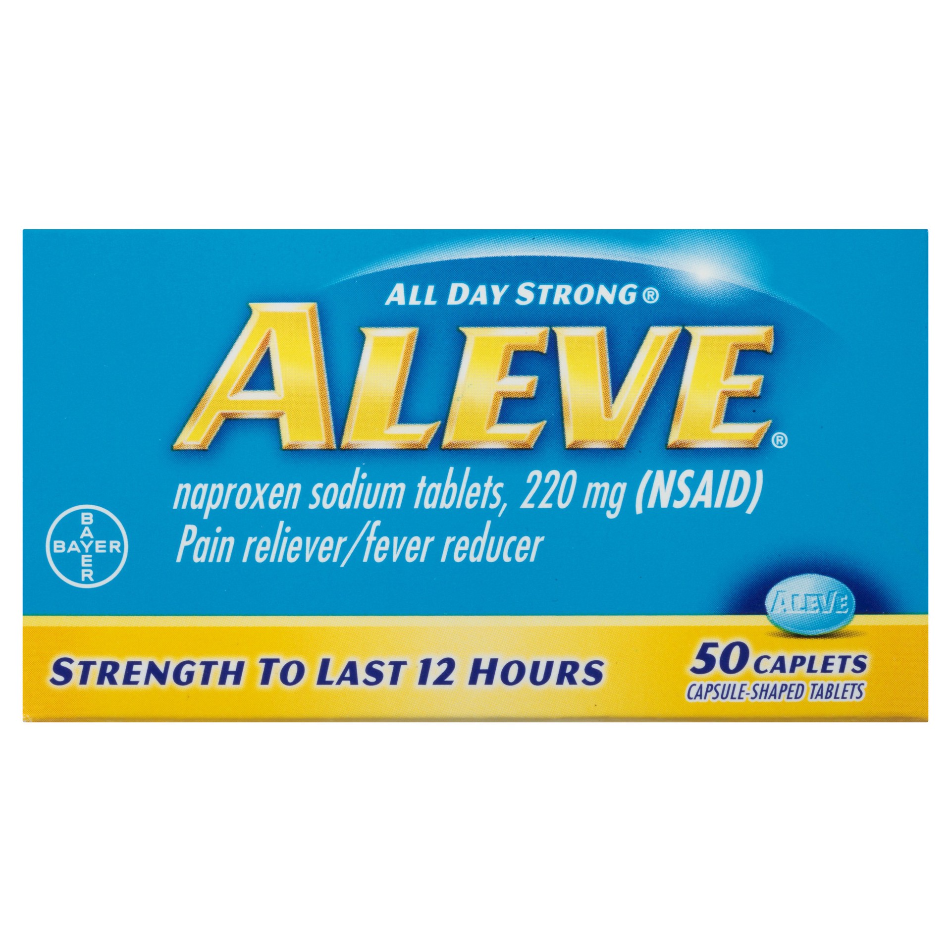 slide 1 of 3, Aleve Pain Reliever & Fever Reducer Tablets, 50 ct