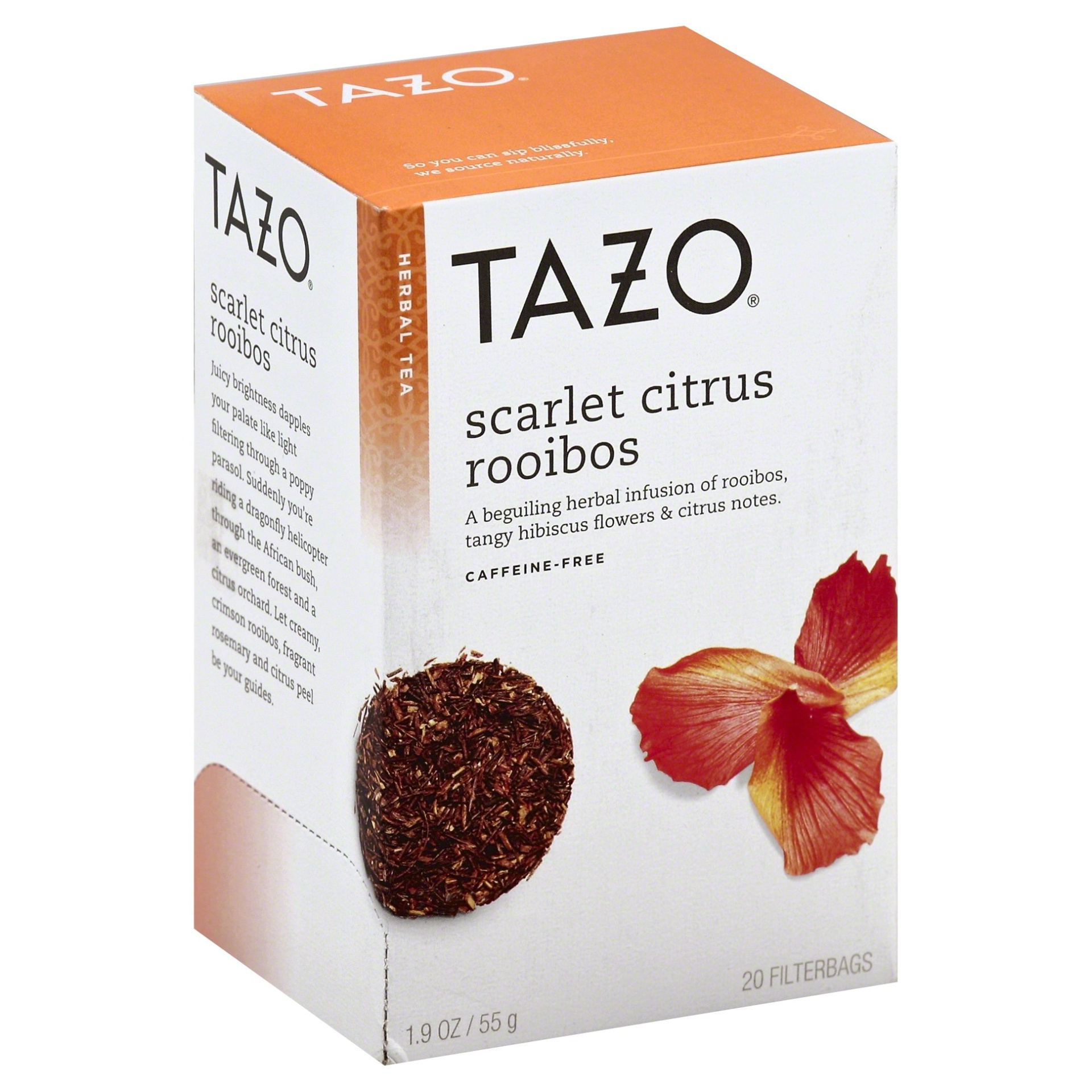 slide 1 of 1, Tazo Herbal Tea, Scarlet Citrus Rooibos, 20 ct