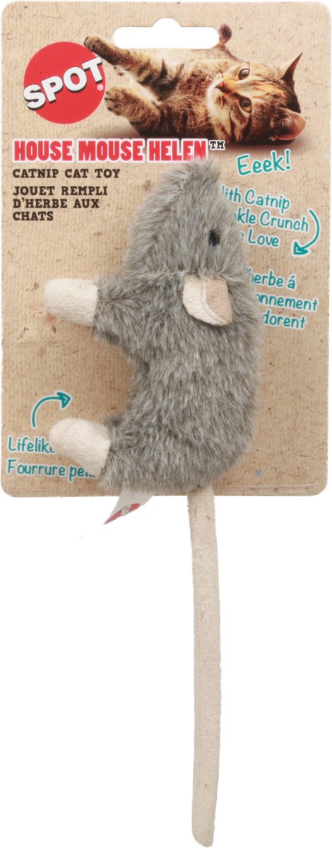 slide 1 of 10, SPOT House Mouse Helen Catnip Cat Toy 1 ea Card, 1 ct