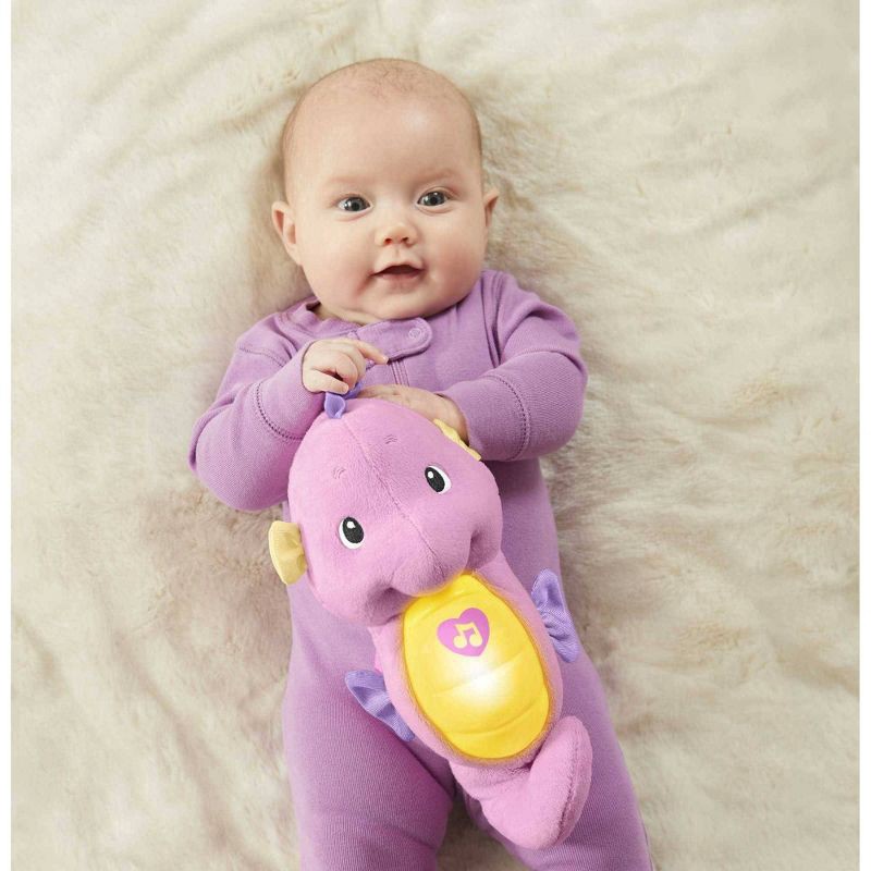 slide 3 of 6, Fisher-Price Ocean Wonders Soothe & Glow Seahorse - Pink, 1 ct