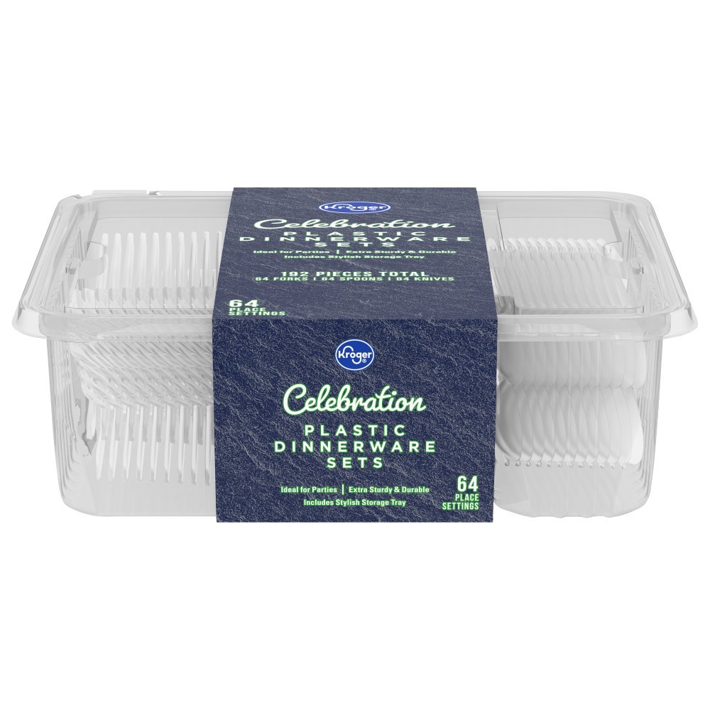 slide 1 of 2, Kroger Celebration Plastic Dinnerware Sets, 192 ct