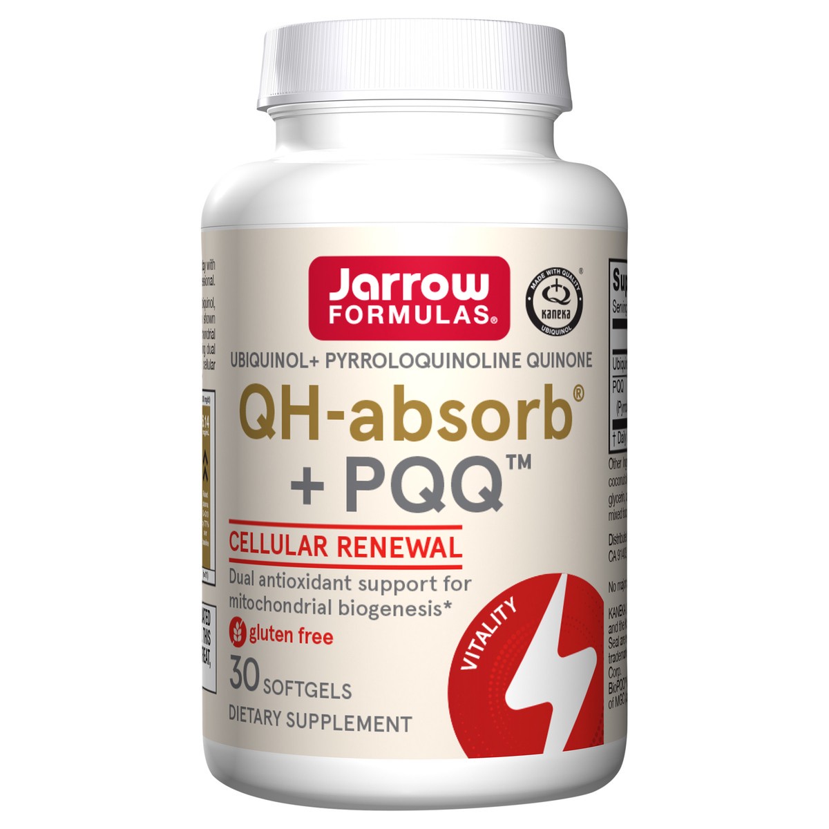 slide 1 of 4, Jarrow Formulas QH-absorb + PQQ - 30 Softgels - Dietary Supplement Supports Mitochondrial Biogenesis, Energy Production & Cardiovascular Health - Up to 30 Servings, 30 ct