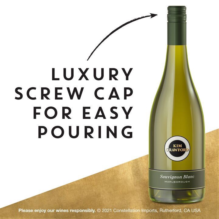 slide 3 of 5, Kim Crawford Sauvignon Blanc White Wine features the refreshing flavors of passion fruit, melon, and grapefruit, making this Marlborough region white wine a brilliant complement to seafood or salad., 750 ml