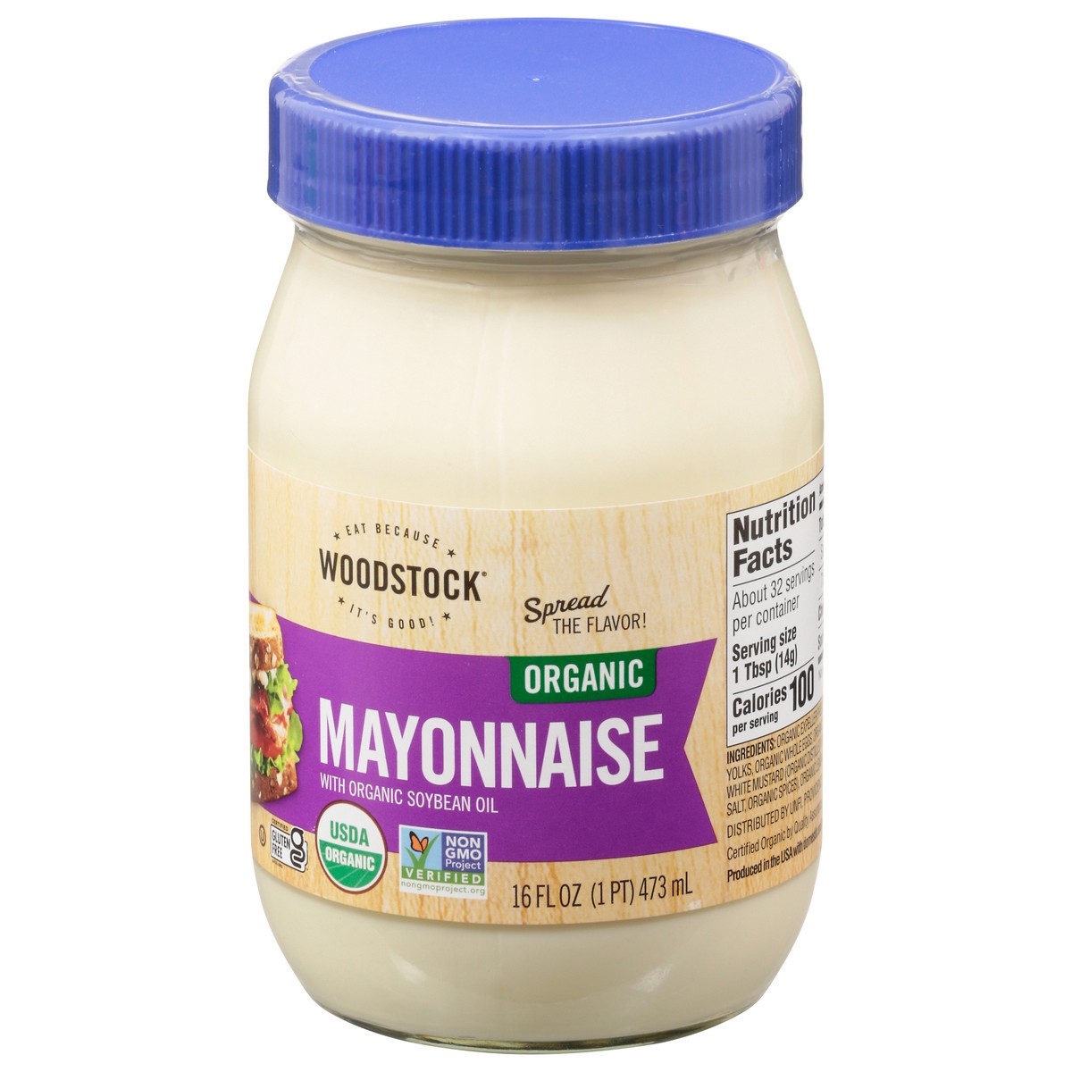 slide 3 of 9, Woodstock Organic Mayonnaise, 16 oz