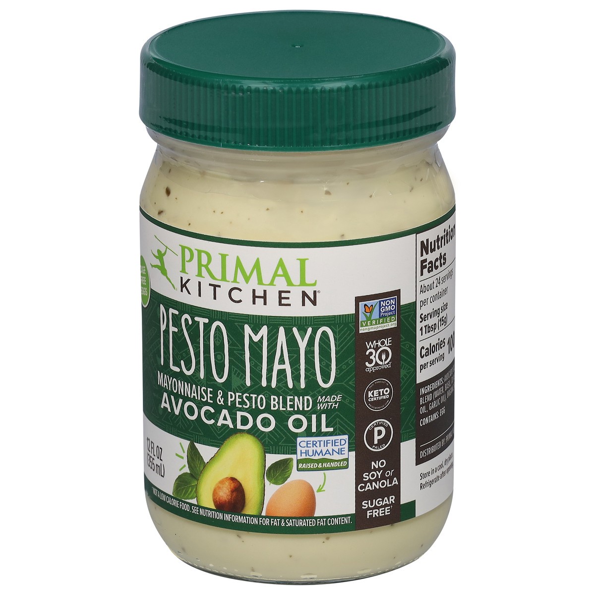 slide 3 of 9, Primal Kitchen Pesto Mayo 12 fl oz, 12 fl oz