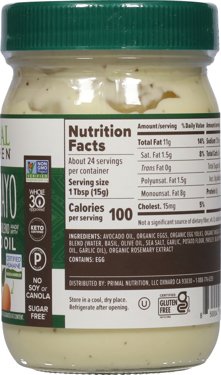 slide 8 of 9, Primal Kitchen Pesto Mayo 12 fl oz, 12 fl oz