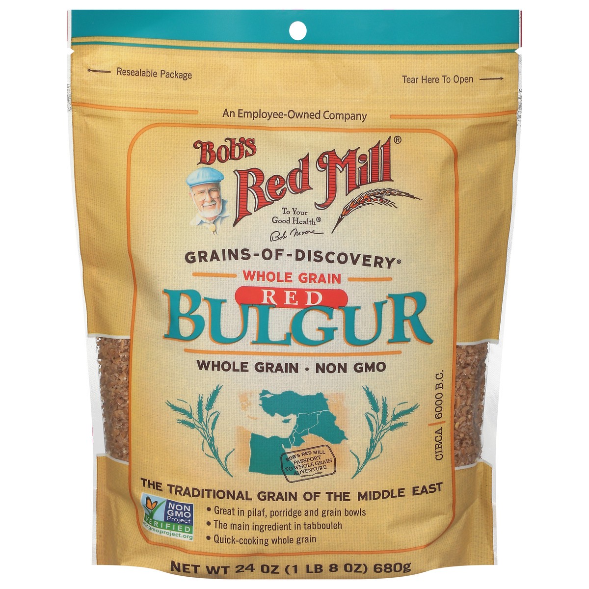 slide 6 of 14, Bob's Red Mill Red Whole Grain Bulgur 24 oz, 1 ct