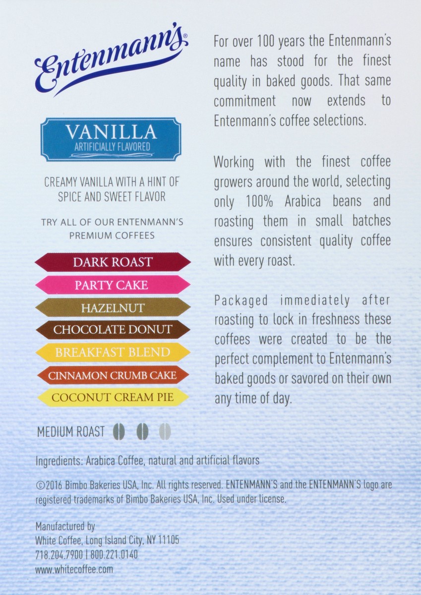 slide 7 of 11, Entenmann's Medium Roast Cups Vanilla Coffee - 18 ct, 18 ct