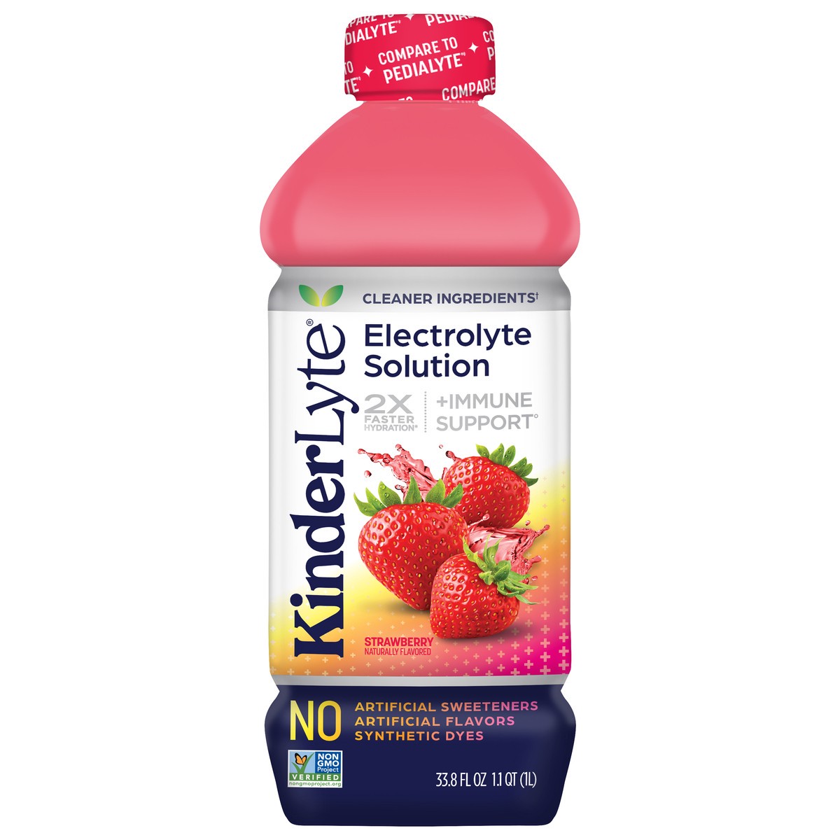 slide 1 of 11, KinderLyte Strawberry Electrolyte Solution 33.8 fl oz, 33.8 oz