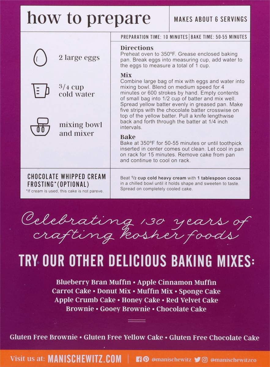 slide 5 of 9, Manischewitz The Passover Collection Marble Cake Mix 12 oz, 12 oz