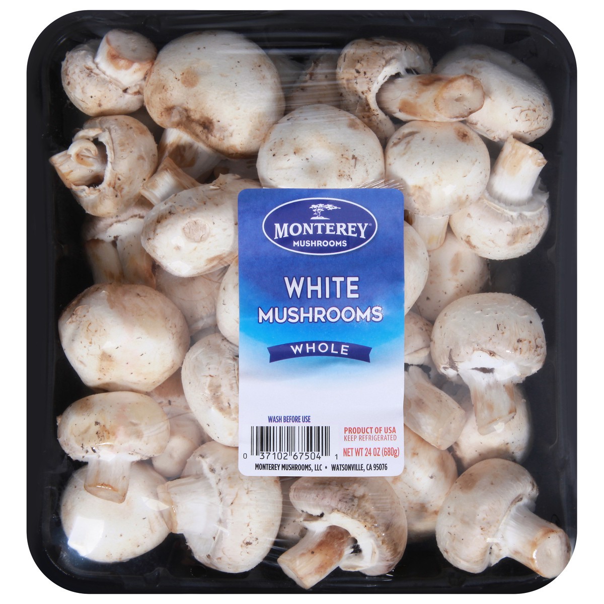 slide 1 of 9, Monterey Whole White Mushrooms, 24 oz