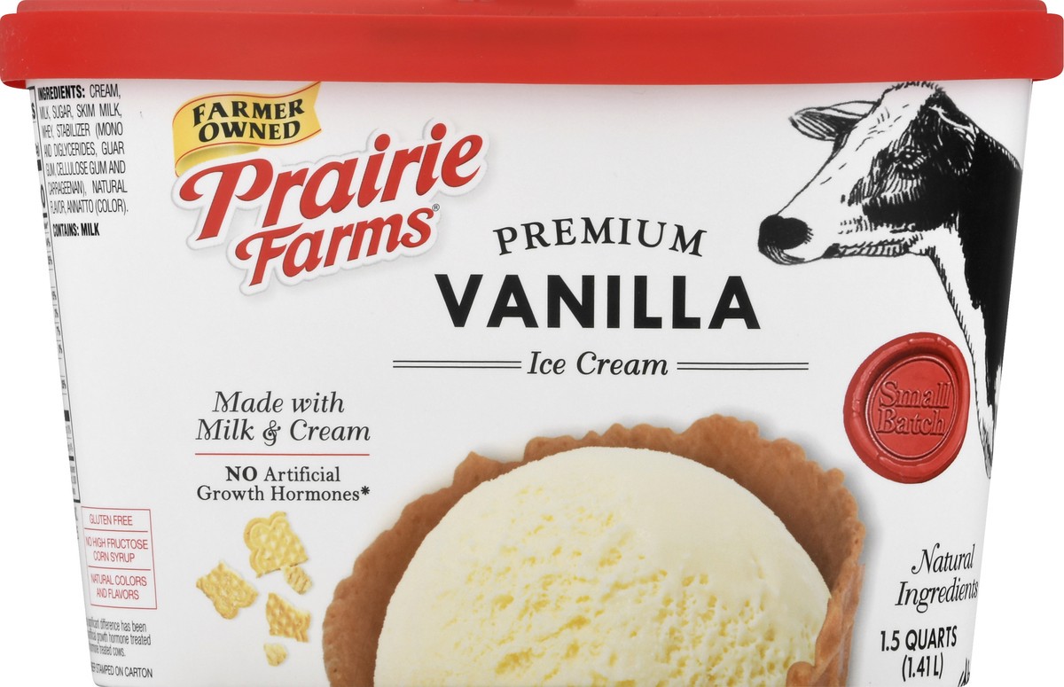 slide 2 of 13, Prairie Farms Premium Vanilla Ice Cream 1.5 qt, 1.5 qt