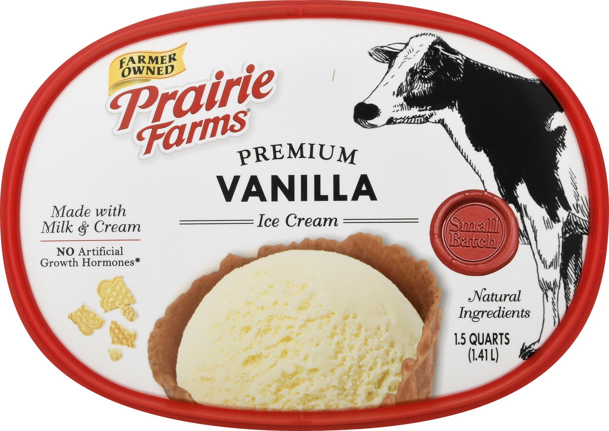 slide 11 of 13, Prairie Farms Premium Vanilla Ice Cream 1.5 qt, 1.5 qt