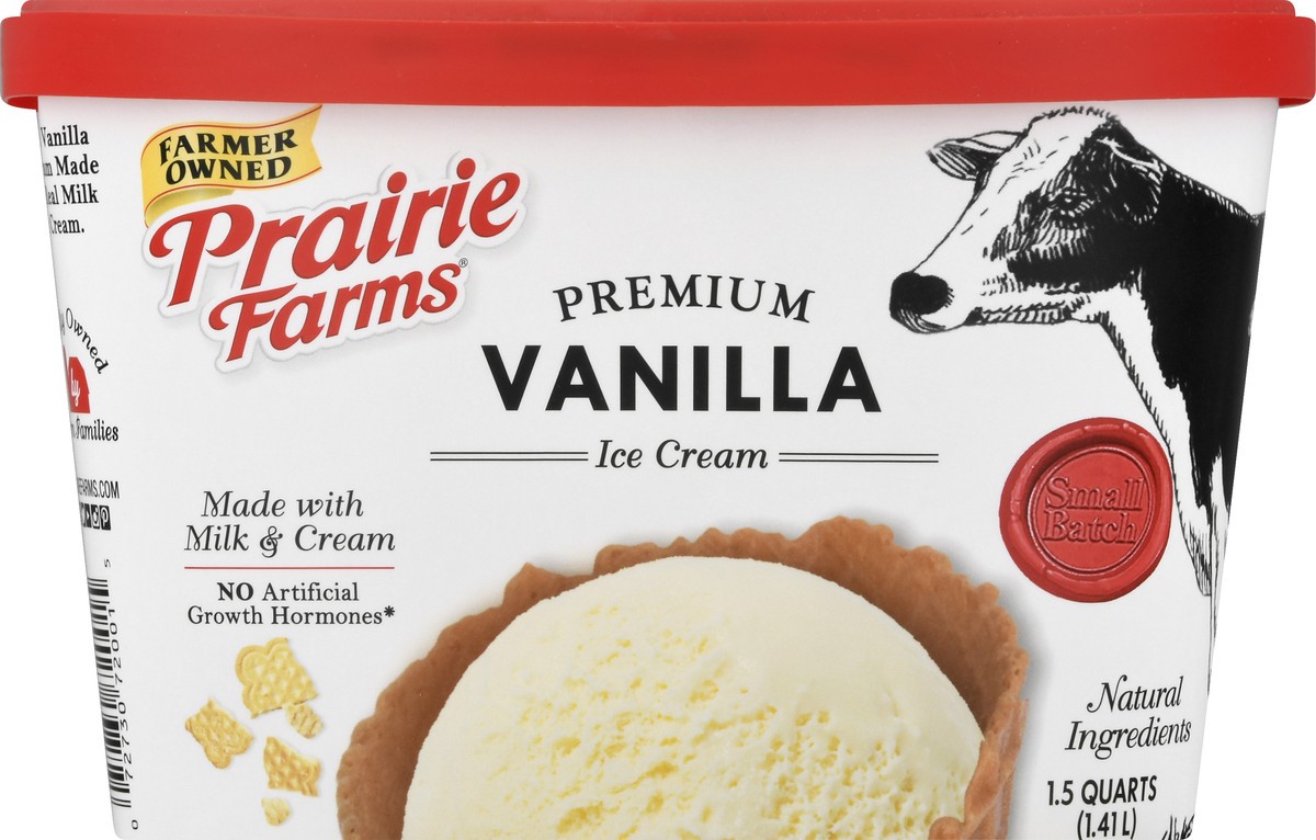 slide 7 of 13, Prairie Farms Premium Vanilla Ice Cream 1.5 qt, 1.5 qt