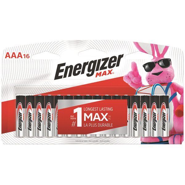 slide 1 of 1, Energizer Max Alkaline Batteries AAA, 16 ct