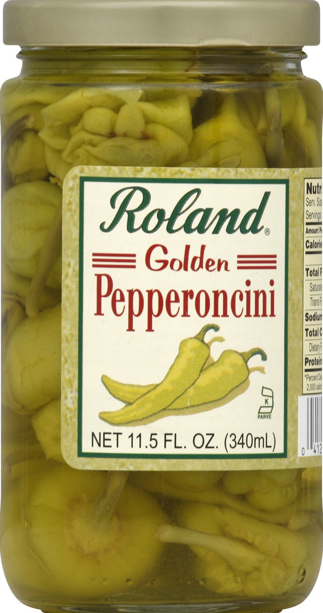 slide 2 of 2, Roland Whole Golden Pepperoncini 11.5 fl oz, 11.5 fl oz