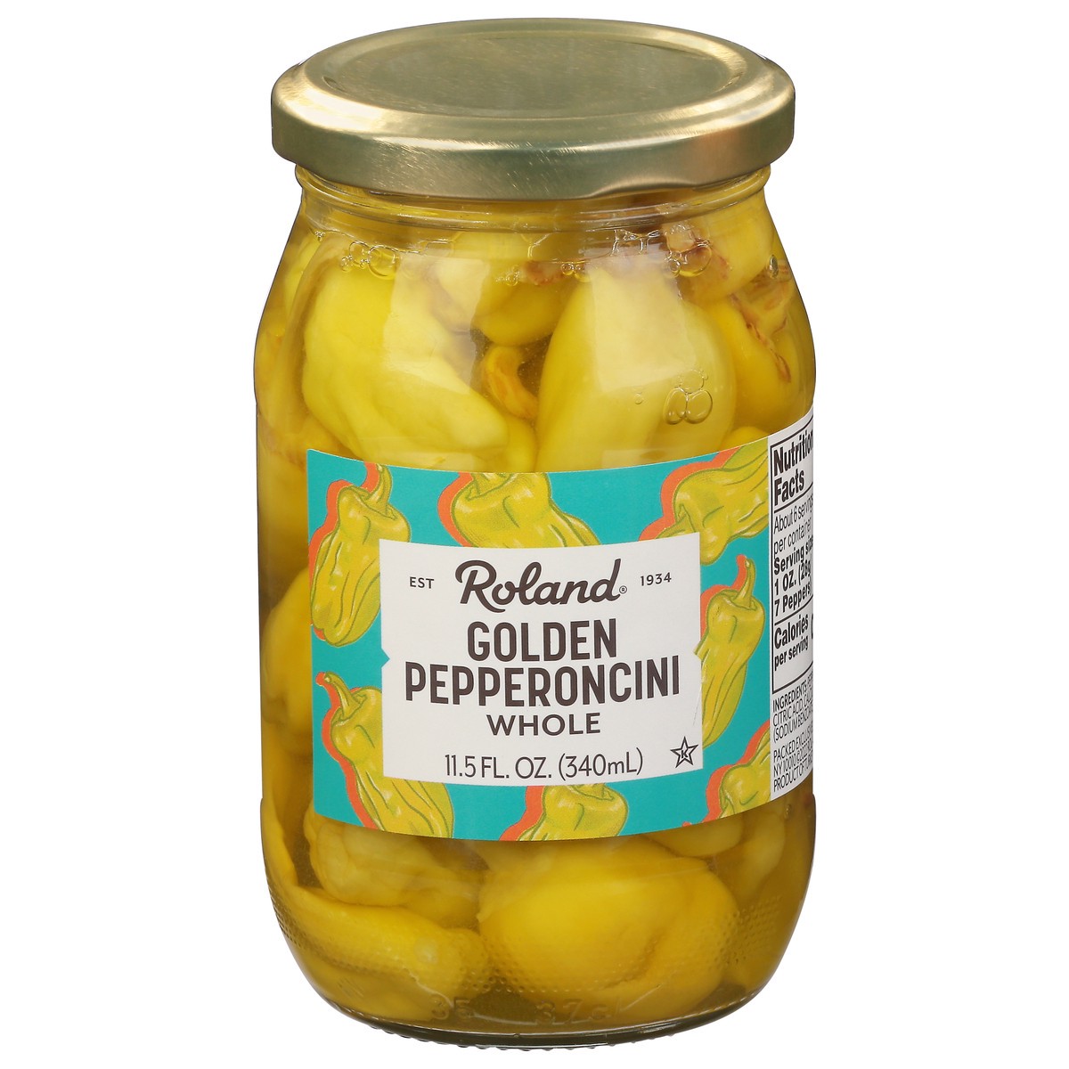 slide 1 of 2, Roland Whole Golden Pepperoncini 11.5 fl oz, 11.5 fl oz