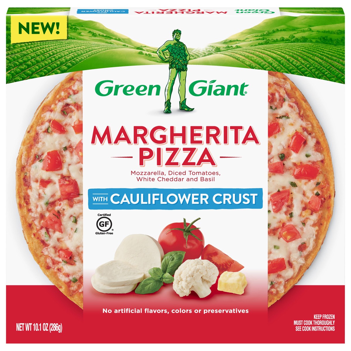 slide 1 of 8, Green Giant Margherita Pizza with Cauliflower Crust 10.1 oz, 10.1 oz