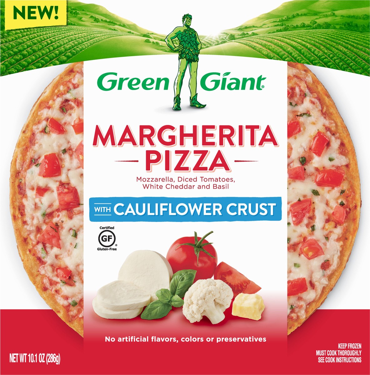 slide 2 of 8, Green Giant Margherita Pizza with Cauliflower Crust 10.1 oz, 10.1 oz