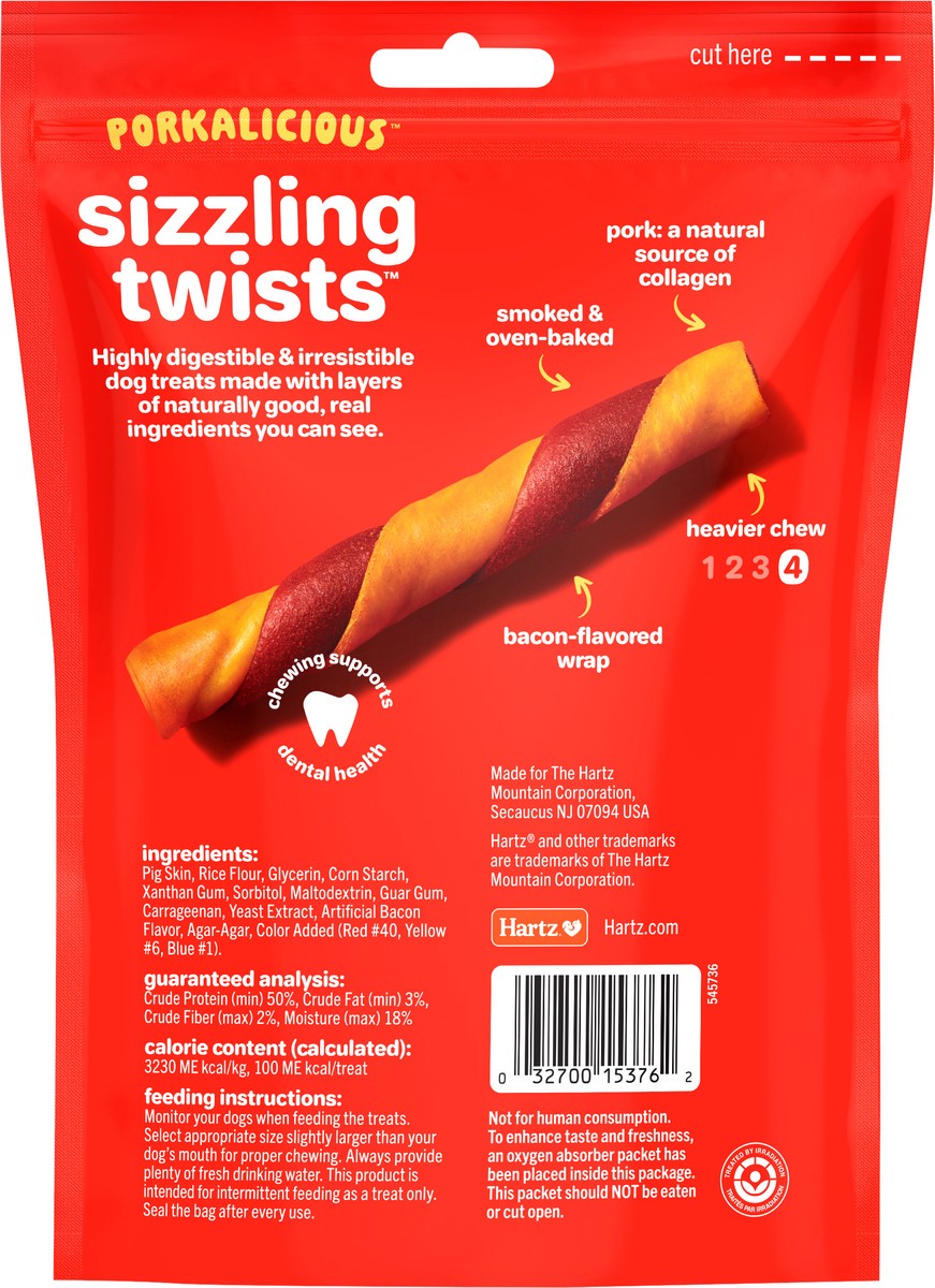 slide 3 of 3, Hartz Oinkies Smoked Pig Skin Treats with Bacon Flavored Wrap - 8 PK, 8 ct