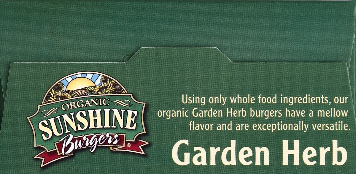 slide 2 of 4, Sunshine Burgers Organic Garden Herb Veggie Burgers, 8 oz