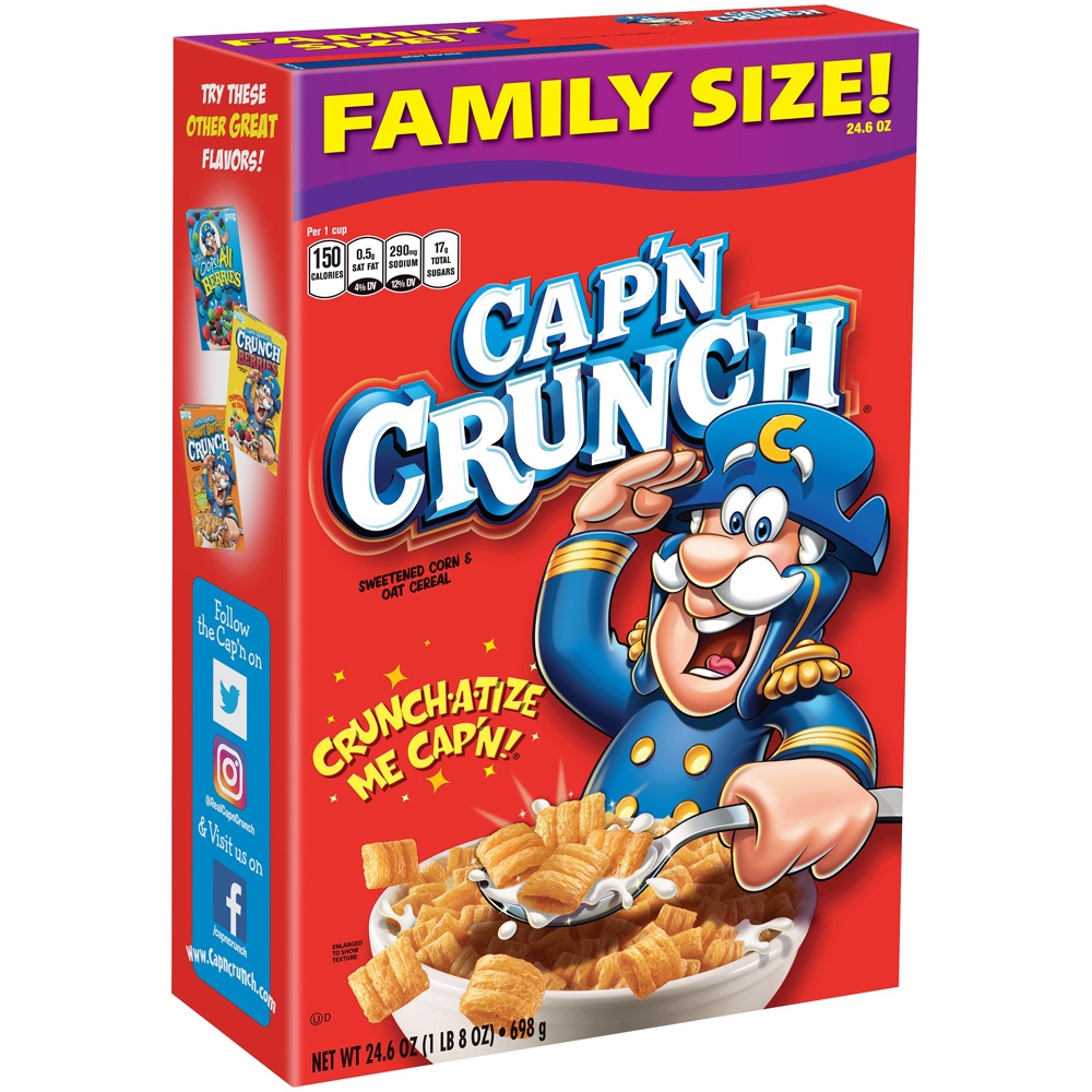 slide 3 of 5, Cap'n Crunch Original Breakfast Cereal, 24.6 oz