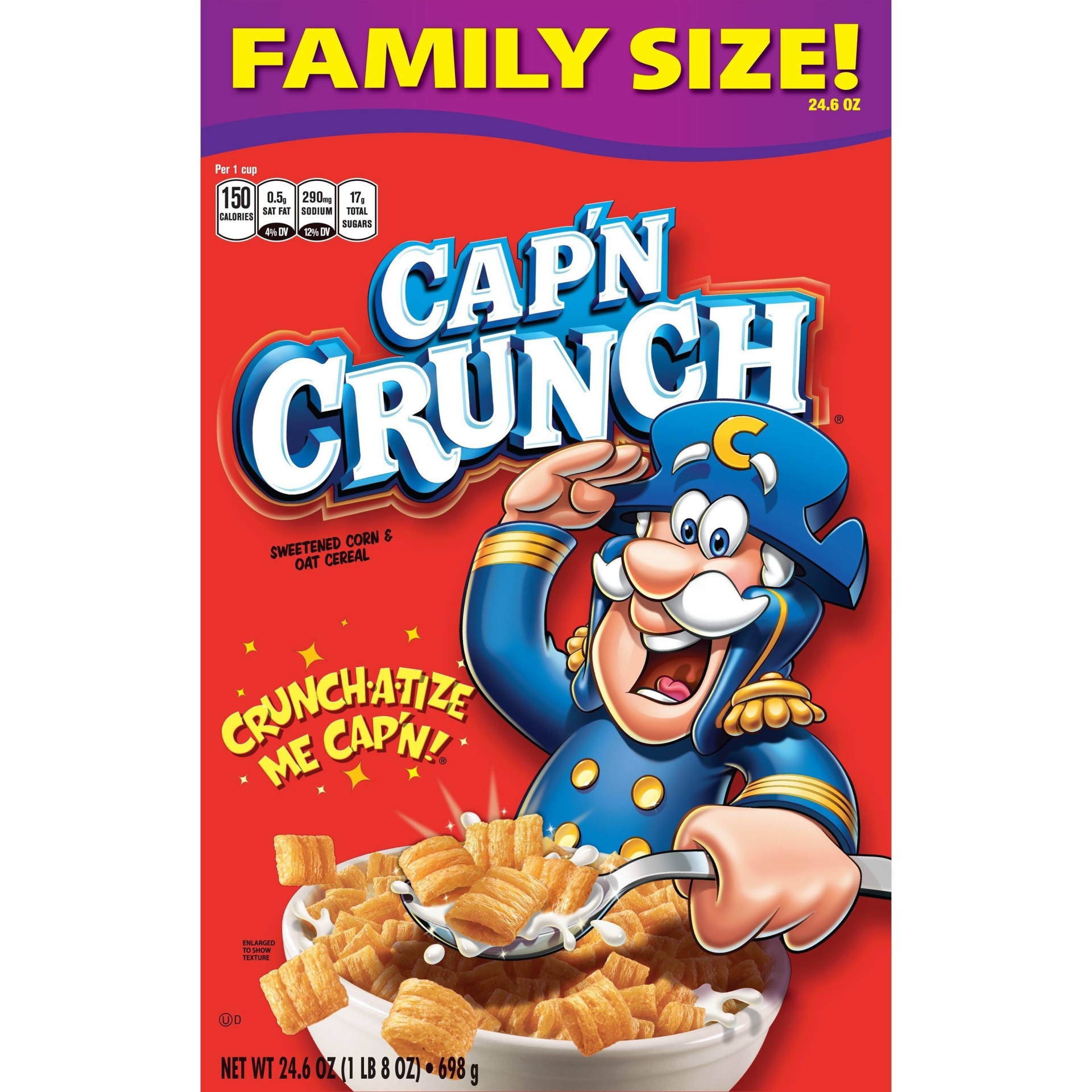 slide 1 of 5, Cap'n Crunch Original Breakfast Cereal, 24.6 oz